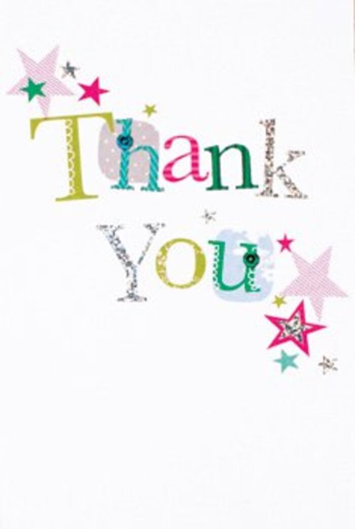 Upon opening this thank you card, you are greeted by a cheerful display of artistic, multicoloured letters set in whimsical, stitched flourishes - a stylized nod to Archway's blend of tradition and creativity. Each character is a miniature work of art, some brought to life with playful dots and others with silvery or turquoise accents that glimmer softly, much like the lively cafes and galleries peppered throughout Archway's streets. Tinged with warmth and crafted intention, vibrant stars in tones of magenta, teal, and metallic silver cascade around the words, adding joyful movement as if carrying the gratitude forward on a summer breeze over Whittington Park. The composition is modern, fresh, and lively, yet never overwhelming, as the pristine white backdrop offers space for each shade and shimmer to be appreciated. The subtle three-dimensional print finish invites touch-invoking the kind of tactile pleasure one finds in handmade crafts at Archway Market stalls. This card, much like a thoughtfully selected bouquet from Flower Delivery Archway, is an elegant gesture of warmth and appreciation. Its contemporary yet approachable design allows it to suit any recipient-be it a neighbour, teacher, or friend-letting the simple act of saying thank you become something memorable, heartfelt, and beautifully local.